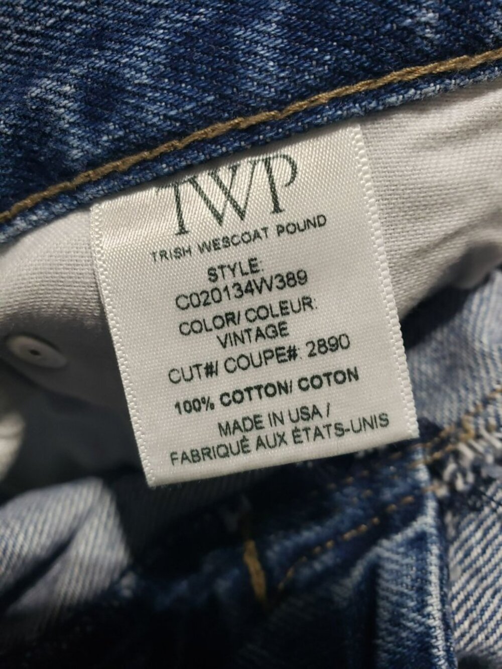 TWP $495 Tiny Dancer Jeans Vintage Wash Blue Jeans 23 Wide Leg Made in USA - Picture 13 of 16